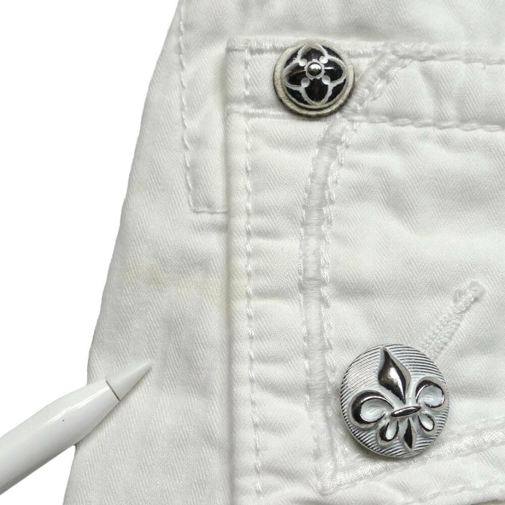 Rock Revival Shorts Men's Cargo White Orange Shorts Size 34 - Picture 7 of 15